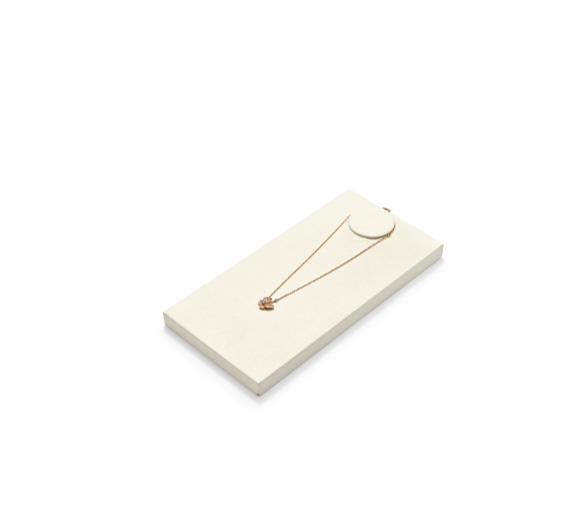 Beige Microfiber MDF Jewelry Display Stand