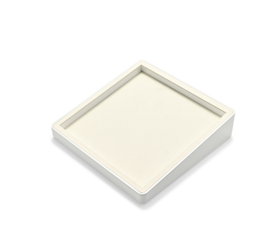 Beige Microfiber MDF Jewelry Display Stand