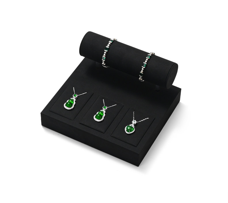 Black Microfiber Jewelry Display Set