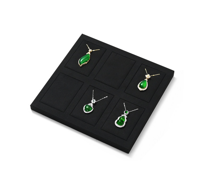 Black Microfiber Jewelry Display Set