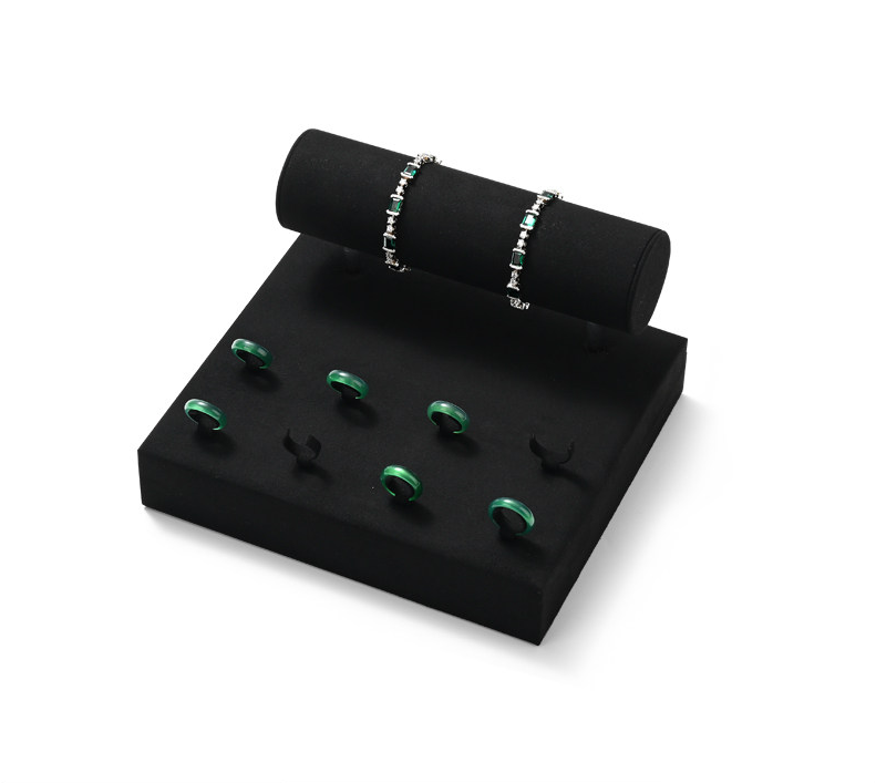 Black Microfiber Jewelry Display Set