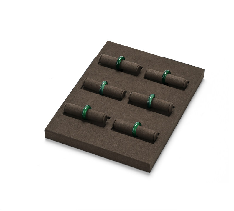 Coffee Microfiber Jewelry Display Stand