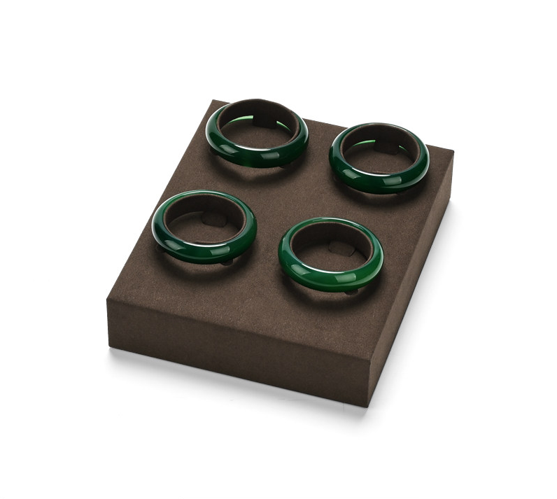 Coffee Microfiber Jewelry Display Stand
