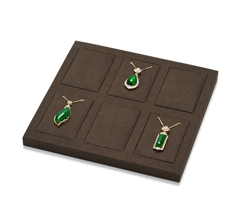 Coffee Microfiber Jewelry Display Stand