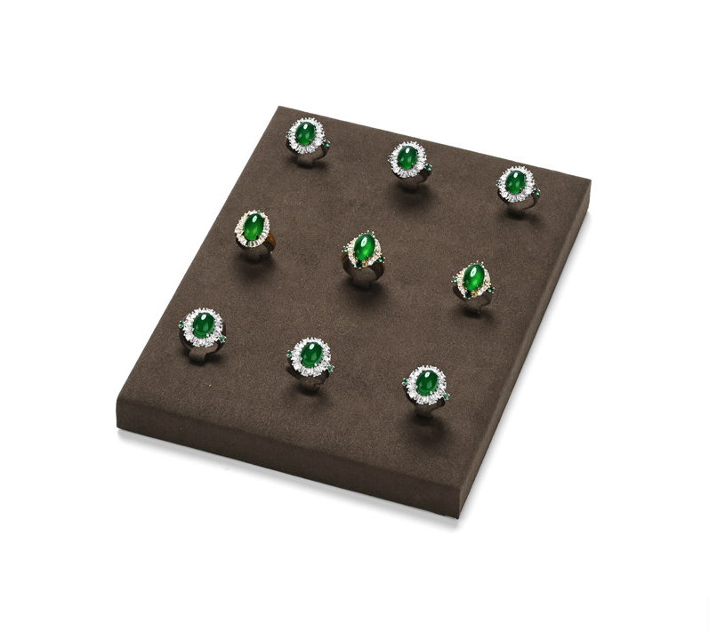 Coffee Microfiber Jewelry Display Stand