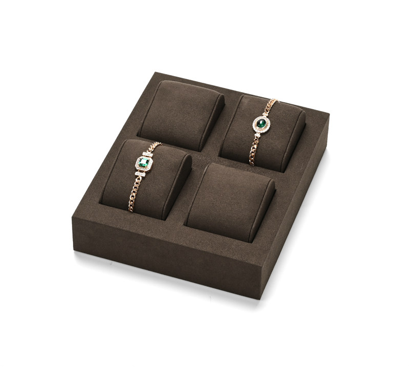 Coffee Microfiber Jewelry Display Stand