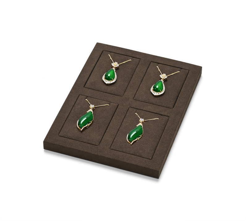 Coffee Microfiber Jewelry Display Stand