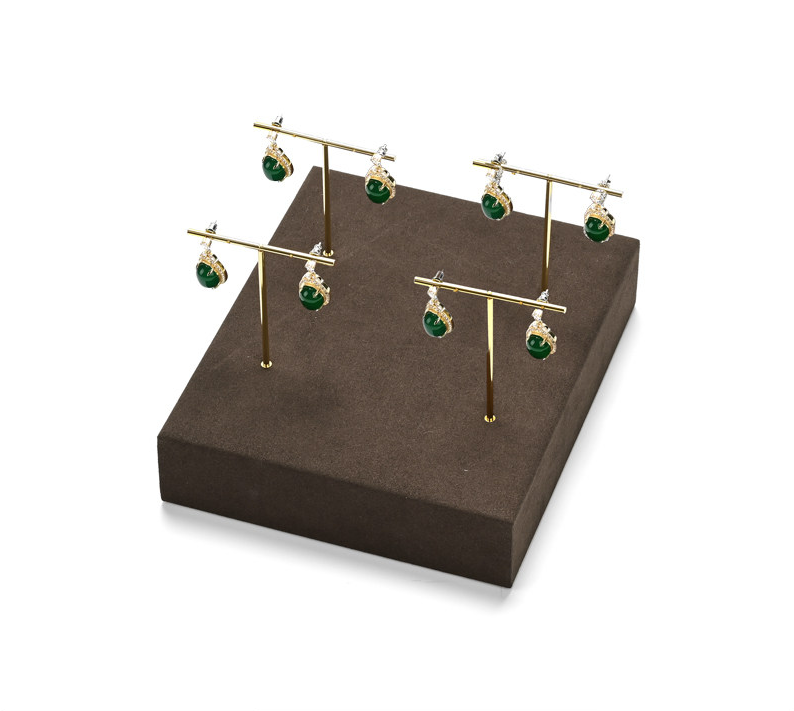 Coffee Microfiber Jewelry Display Stand