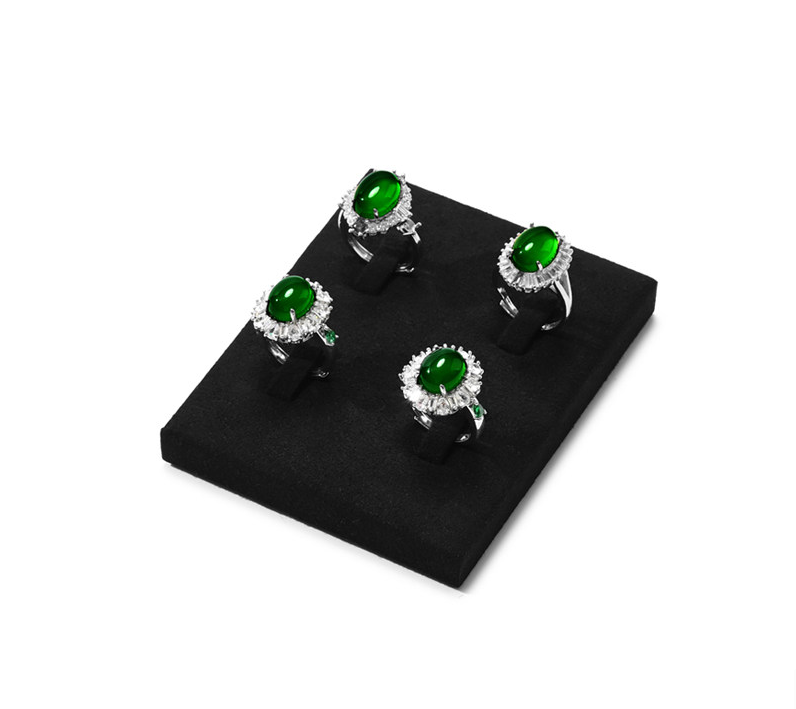Black Microfiber Ring Display Stand