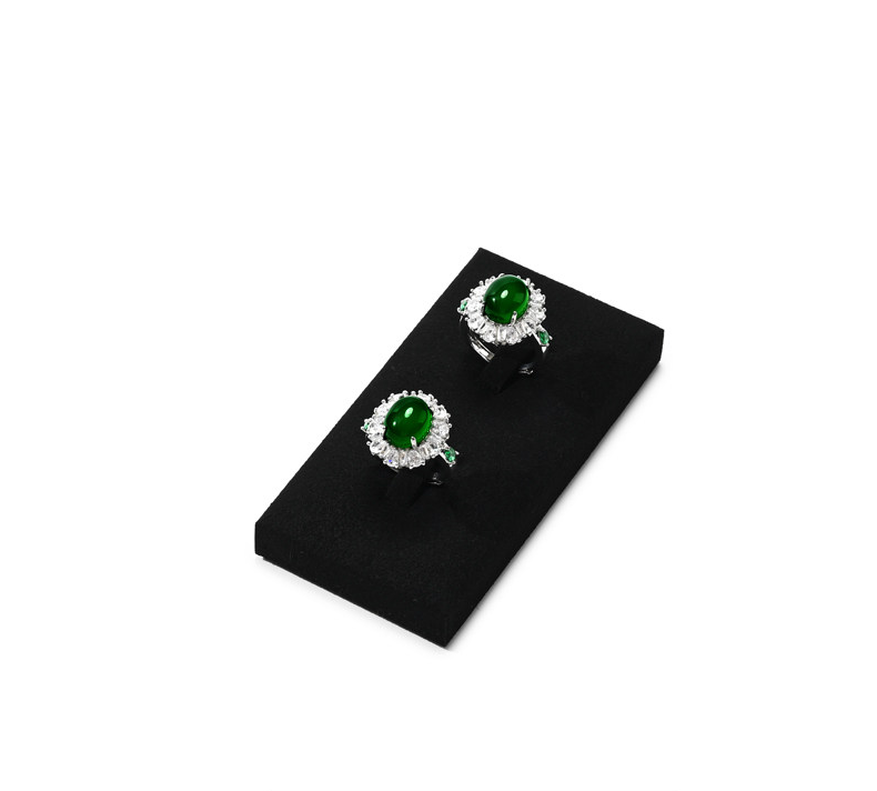 Black Microfiber Ring Display Stand