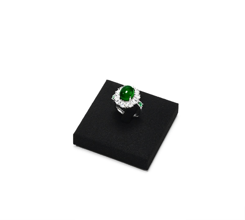 Black Microfiber Ring Display Stand