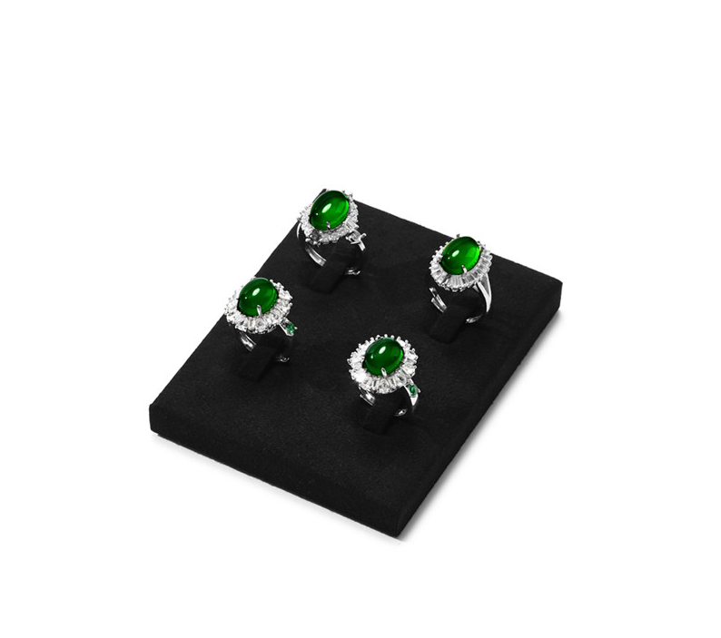 Black Microfiber Ring Display Stand