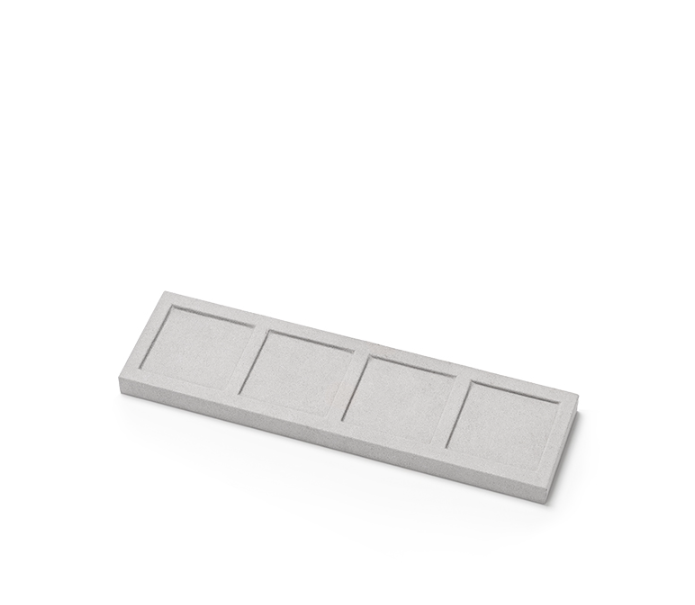 Gray Microfiber Jewelry Display Stand