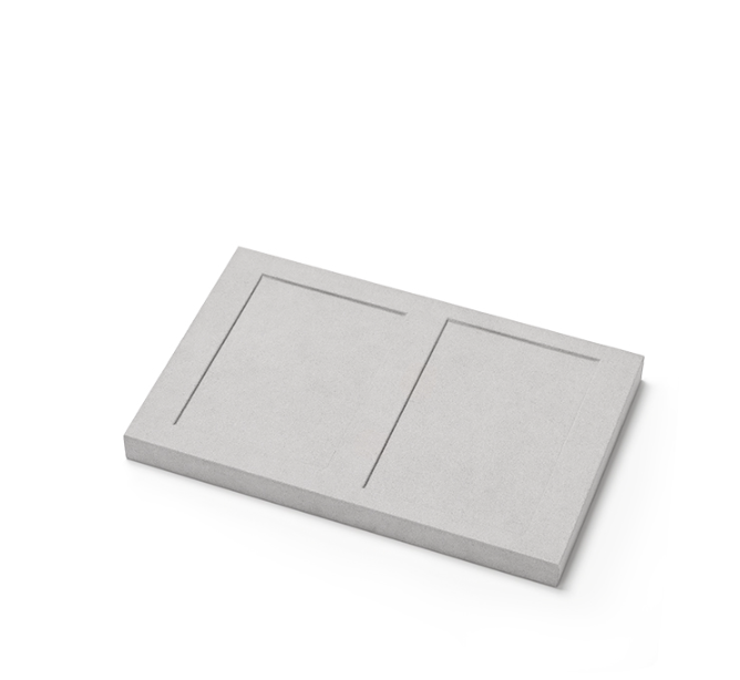 Gray Microfiber Jewelry Display Stand