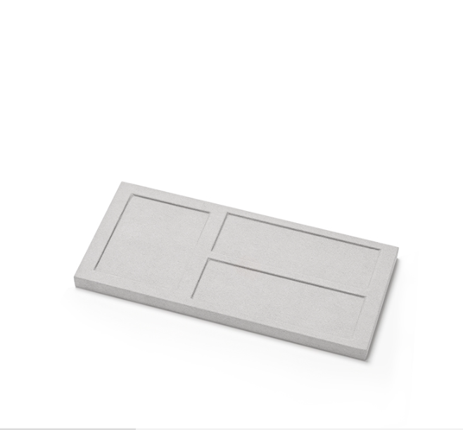 Gray Microfiber Jewelry Display Stand