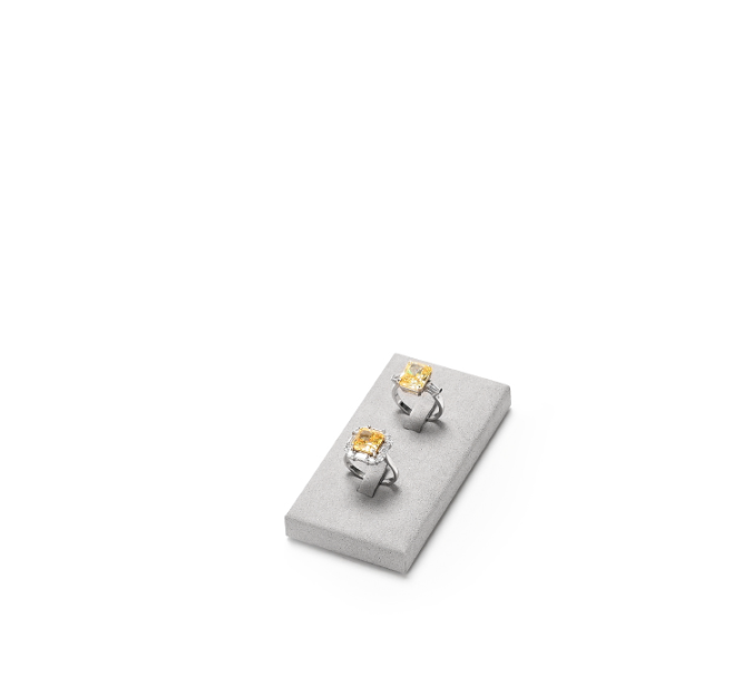Gray Microfiber Jewelry Display Stand