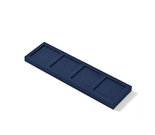 Blue Microfiber Jewelry Display Set