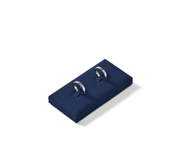 Blue Microfiber Jewelry Display Set