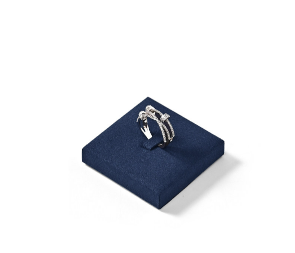 Blue Microfiber Jewelry Display Set