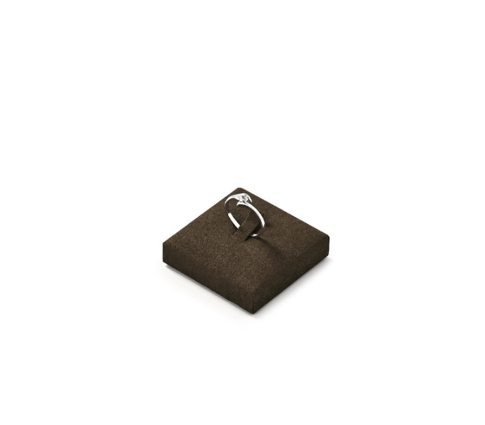 Brown Microfiber Ring Display Stand
