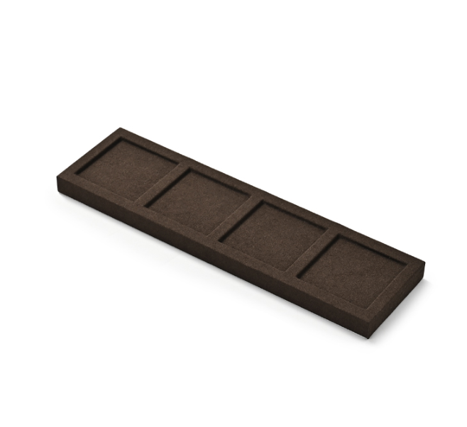 Brown Microfiber Ring Display Stand