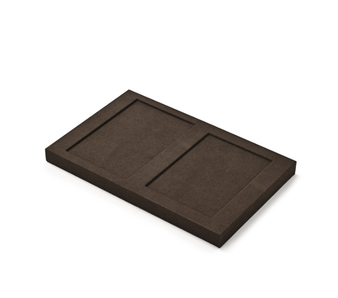Brown Microfiber Ring Display Stand