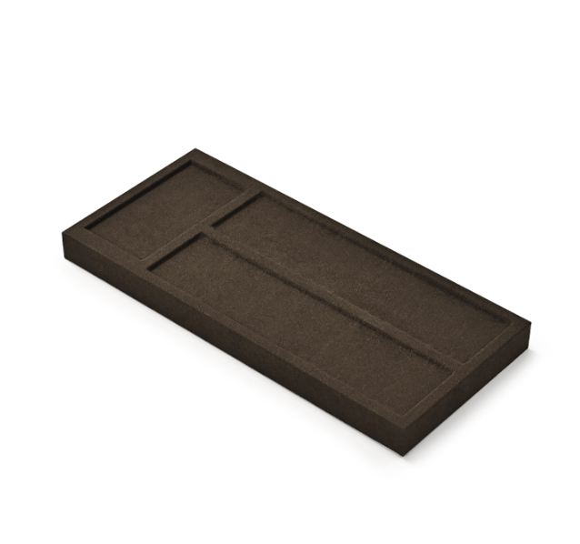 Brown Microfiber Ring Display Stand