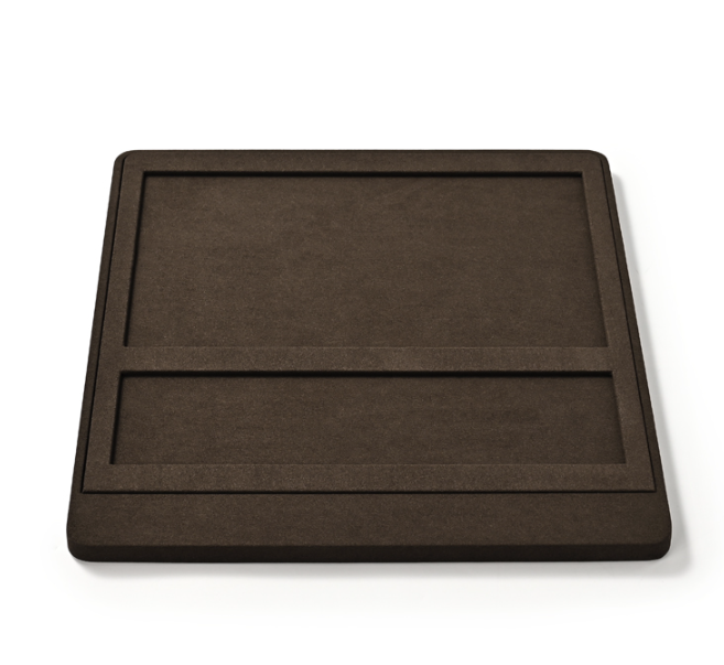 Brown Microfiber Ring Display Stand