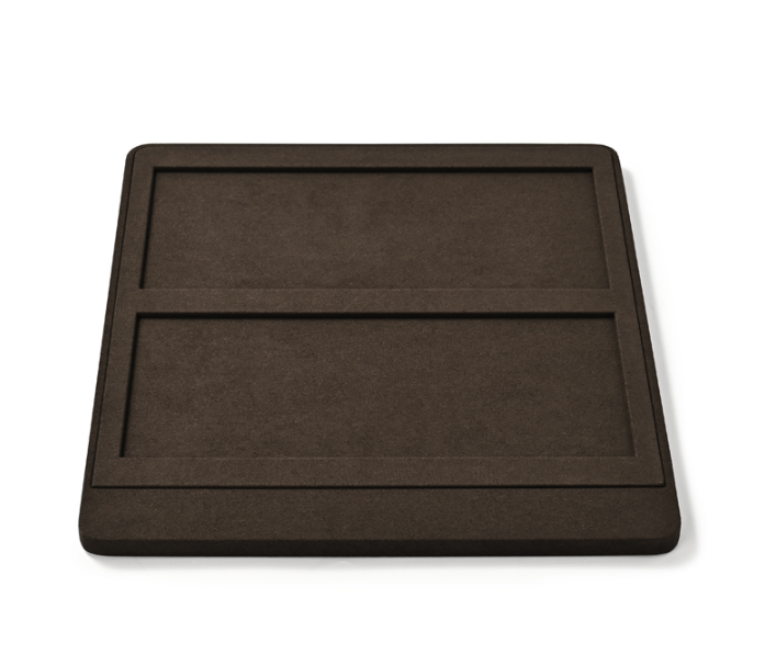 Brown Microfiber Ring Display Stand