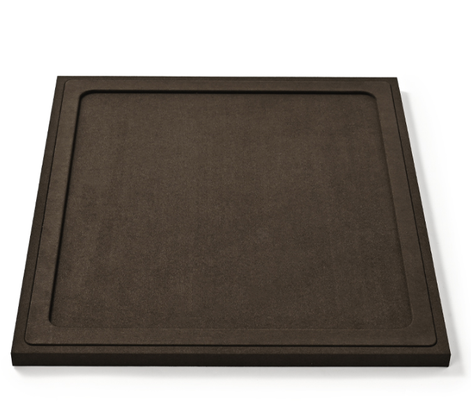 Brown Microfiber Ring Display Stand