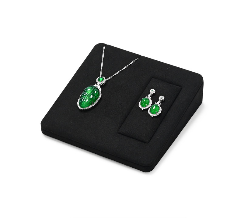 Black Microfiber Jewelry Display Stand