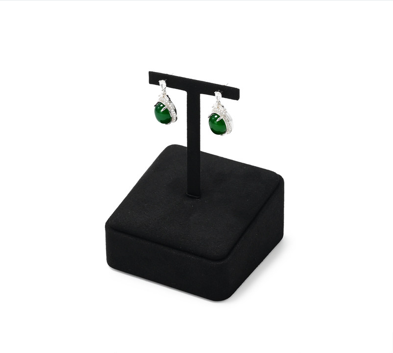 Black Microfiber Jewelry Display Stand