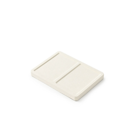 Beige Microfiber Jewelry Display Stand