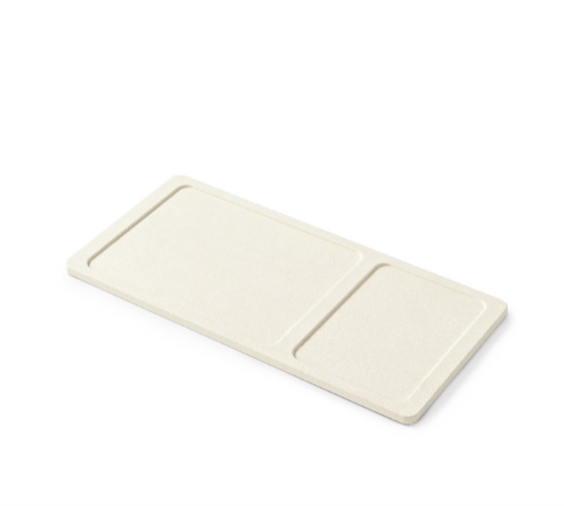 Beige Microfiber Jewelry Display Stand