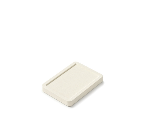 Beige Microfiber Jewelry Display Stand