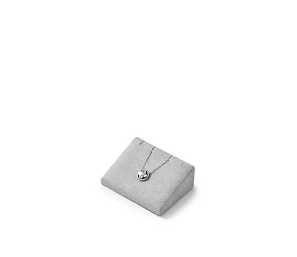 Gray Microfiber Jewelry Display Stand