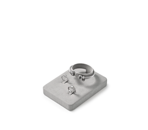 Gray Microfiber Jewelry Display Stand