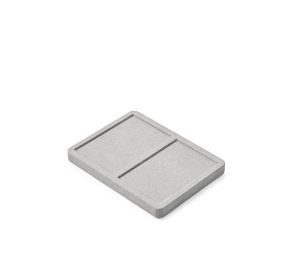 Gray Microfiber Jewelry Display Stand