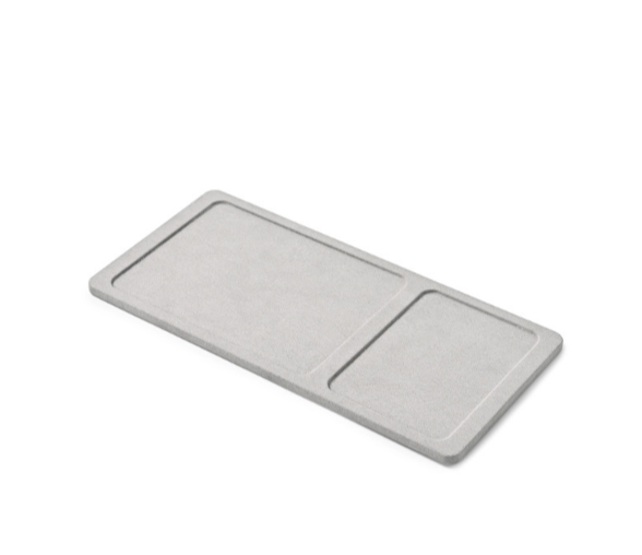 Gray Microfiber Jewelry Display Stand