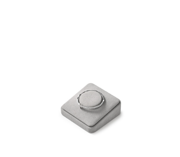 Gray Microfiber Jewelry Display Stand