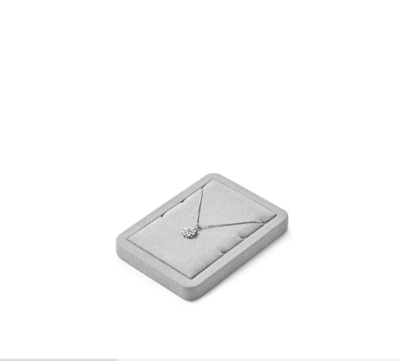 Gray Microfiber Jewelry Display Stand