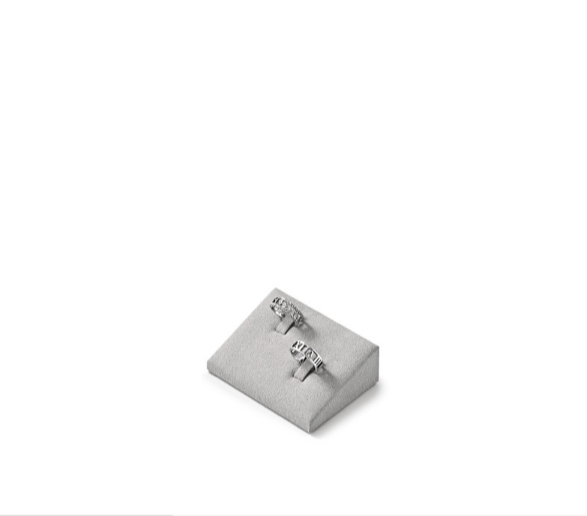 Gray Microfiber Jewelry Display Stand