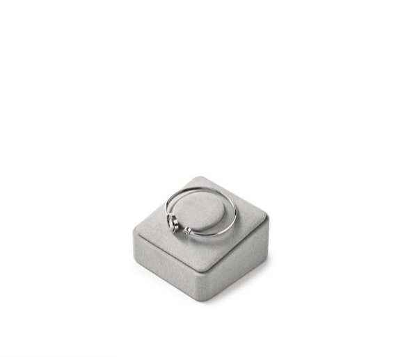 Gray Microfiber Jewelry Display Stand