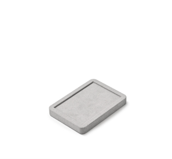 Gray Microfiber Jewelry Display Stand