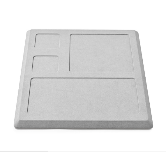 Gray Microfiber Jewelry Display Stand