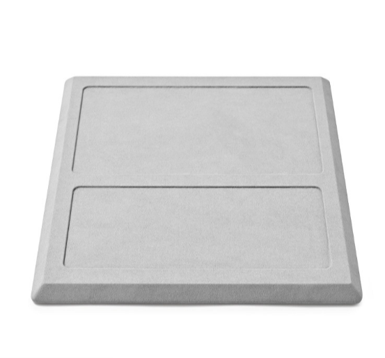 Gray Microfiber Jewelry Display Stand