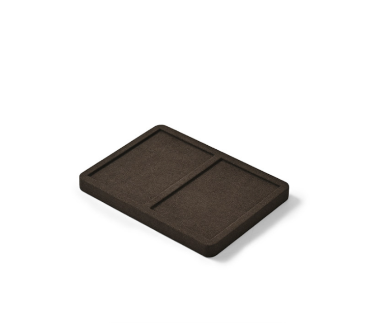 Brown Microfiber Ring Display Stand