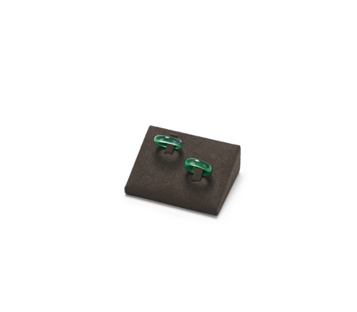 Brown Microfiber Ring Display Stand
