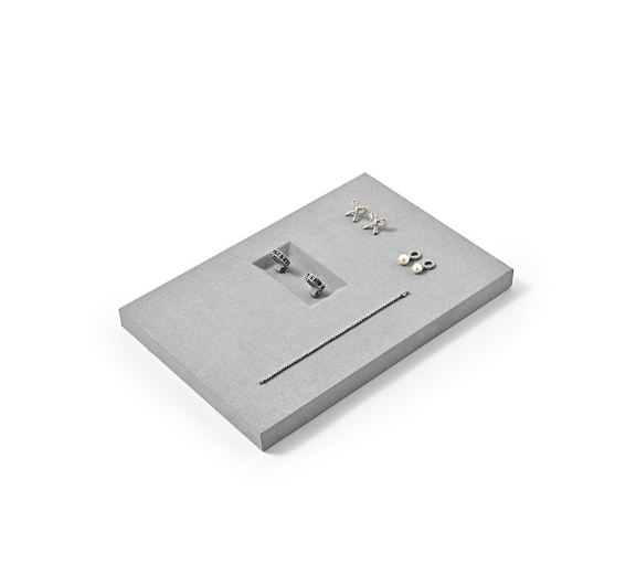Gray Microfiber Earring Display Stand