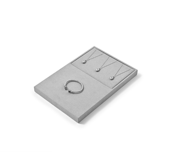 Gray Microfiber Earring Display Stand